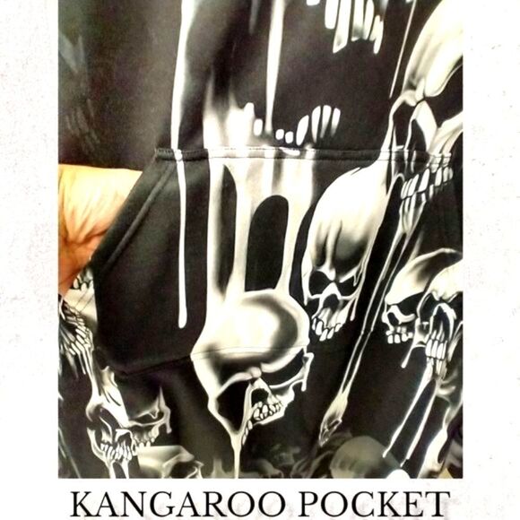 Garment One NEW Plus Size detailed SKULL & BONES MIDI DRESS Or Sweatshirt 3X - Picture 6 of 15